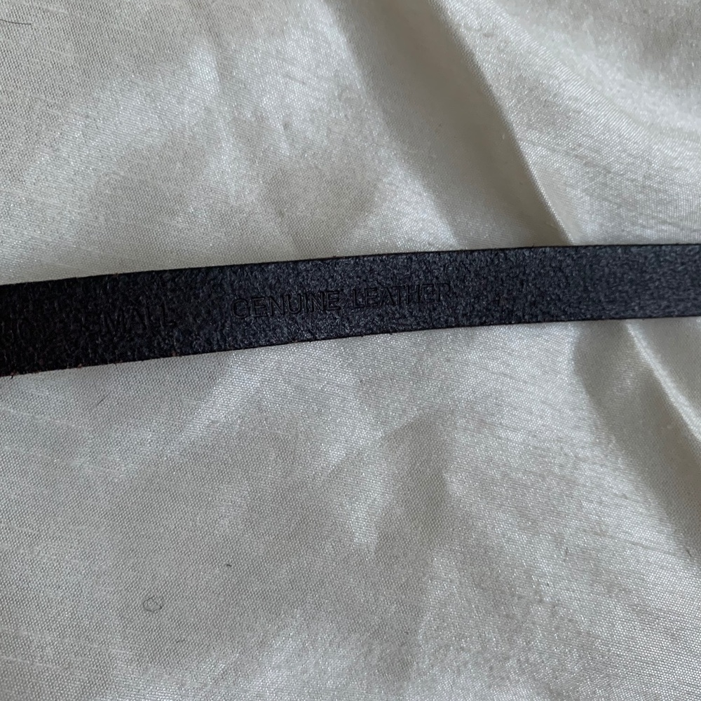 Michael Kors Brown Logo Leather Skinny Belt sz S - Picture 3 of 5